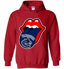 Vancouver Canucks  x The Rolling Stones Logo Hoodie - zezetee Vancouver Canucks  x The Rolling Stones Logo Hoodie - zezetee