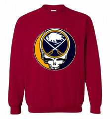NHL TEAM BUFFALO SABRES X GRATEFUL DEAD LOGO BAND Crewneck Sweatshirt - zezetee NHL TEAM BUFFALO SABRES X GRATEFUL DEAD LOGO BAND Crewneck Sweatshirt - zezetee