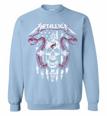 Metallica Snake Skull Arizona Coyotes Logo Crewneck Sweatshirt - zezetee Metallica Snake Skull Arizona Coyotes Logo Crewneck Sweatshirt - zezetee