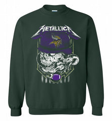 Metallica Skull Snake Minnesota Vikings Crewneck Sweatshirt - zezetee Metallica Skull Snake Minnesota Vikings Crewneck Sweatshirt - zezetee