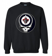 NHL TEAM WINNIPEG JETS X GRATEFUL DEAD LOGO BAND Crewneck Sweatshirt - zezetee NHL TEAM WINNIPEG JETS X GRATEFUL DEAD LOGO BAND Crewneck Sweatshirt - zezetee