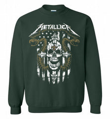 Metallica Snake Skull New Orleans Saints Logo Crewneck Sweatshirt - zezetee Metallica Snake Skull New Orleans Saints Logo Crewneck Sweatshirt - zezetee