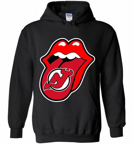 New Jersey Devils x The Rolling Stones Logo Hoodie - zezetee New Jersey Devils x The Rolling Stones Logo Hoodie - zezetee