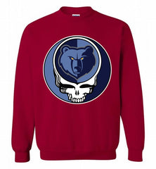 Memphis Grizzlies Grateful Dead Logo Band Crewneck Sweatshirt - zezetee Memphis Grizzlies Grateful Dead Logo Band Crewneck Sweatshirt - zezetee