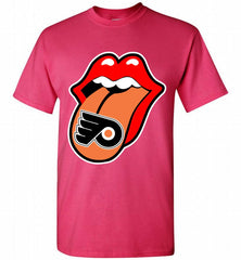 Philadelphia Flyers  x The Rolling Stones Logo Shirt - zezetee Philadelphia Flyers  x The Rolling Stones Logo Shirt - zezetee