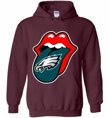 Philadelphia Eagles  x The Rolling Stones Logo Hoodie - zezetee Philadelphia Eagles  x The Rolling Stones Logo Hoodie - zezetee