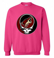 NHL TEAM ARIZONA COYOTES X GRATEFUL DEAD LOGO BAND Crewneck Sweatshirt - zezetee NHL TEAM ARIZONA COYOTES X GRATEFUL DEAD LOGO BAND Crewneck Sweatshirt - zezetee