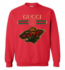 Gucci Minnesota Wild Logo Crewneck Sweatshirt - zezetee Gucci Minnesota Wild Logo Crewneck Sweatshirt - zezetee