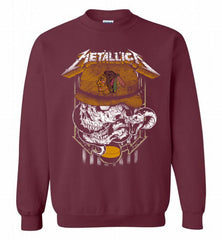 Metallica Skull Snake Chicago Blackhawks Crewneck Sweatshirt - zezetee Metallica Skull Snake Chicago Blackhawks Crewneck Sweatshirt - zezetee
