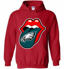 Philadelphia Eagles  x The Rolling Stones Logo Hoodie - zezetee Philadelphia Eagles  x The Rolling Stones Logo Hoodie - zezetee