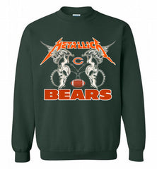 Metallica Chicago Bears Logo Crewneck Sweatshirt - zezetee Metallica Chicago Bears Logo Crewneck Sweatshirt - zezetee