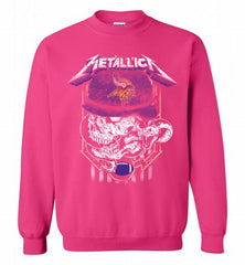 Metallica Skull Snake Minnesota Vikings Crewneck Sweatshirt - zezetee Metallica Skull Snake Minnesota Vikings Crewneck Sweatshirt - zezetee