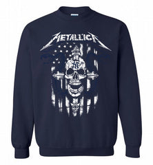 Metallica New York Yankees Logo Crewneck Sweatshirt - zezetee Metallica New York Yankees Logo Crewneck Sweatshirt - zezetee