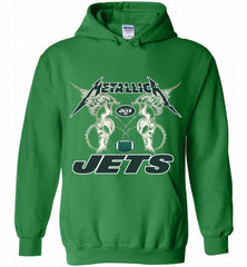 Metallica New York Jets Logo Hoodie - zezetee Metallica New York Jets Logo Hoodie - zezetee