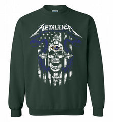Metallica Snake Skull Baltimore Ravens Logo Crewneck Sweatshirt - zezetee Metallica Snake Skull Baltimore Ravens Logo Crewneck Sweatshirt - zezetee