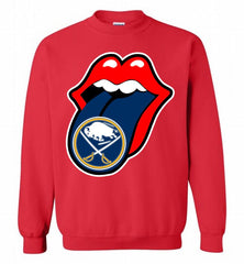 Buffalo Sabres  x The Rolling Stones Logo Crewneck Sweatshirt - zezetee Buffalo Sabres  x The Rolling Stones Logo Crewneck Sweatshirt - zezetee