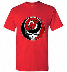 NHL TEAM NEW JERSEY DEVILS X GRATEFUL DEAD LOGO BAND Shirt - zezetee NHL TEAM NEW JERSEY DEVILS X GRATEFUL DEAD LOGO BAND Shirt - zezetee