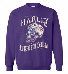 HARLEY DAVIDSON SKULL Detroit Lions Crewneck Sweatshirt - zezetee HARLEY DAVIDSON SKULL Detroit Lions Crewneck Sweatshirt - zezetee