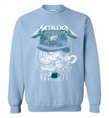 Metallica Skull Snake Philadelphia Eagles Crewneck Sweatshirt - zezetee Metallica Skull Snake Philadelphia Eagles Crewneck Sweatshirt - zezetee