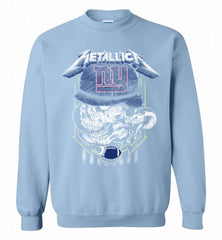 Metallica Skull Snake New York Giants Crewneck Sweatshirt - zezetee Metallica Skull Snake New York Giants Crewneck Sweatshirt - zezetee