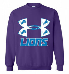 Under Armour Detroit Lions Crewneck Sweatshirt - zezetee Under Armour Detroit Lions Crewneck Sweatshirt - zezetee