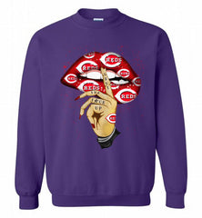 MLB Cincinnati Reds Lip Shut The Fuck Up Crewneck Sweatshirt - zezetee MLB Cincinnati Reds Lip Shut The Fuck Up Crewneck Sweatshirt - zezetee