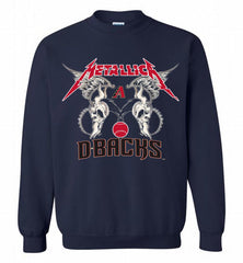 Metallica Arizona Diamondbacks Logo Crewneck Sweatshirt - zezetee Metallica Arizona Diamondbacks Logo Crewneck Sweatshirt - zezetee