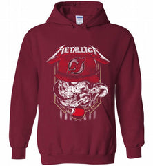 Metallica Skull Snake New Jersey Devils Hoodie - zezetee Metallica Skull Snake New Jersey Devils Hoodie - zezetee