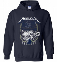 Metallica Skull New York Yankees Logo Hoodie - zezetee Metallica Skull New York Yankees Logo Hoodie - zezetee