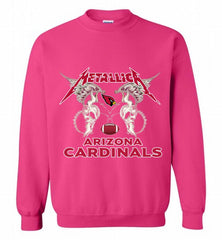 Metallica Arizona Cardinals Logo Crewneck Sweatshirt - zezetee Metallica Arizona Cardinals Logo Crewneck Sweatshirt - zezetee