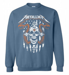 Metallica New York Mets Logo Crewneck Sweatshirt - zezetee Metallica New York Mets Logo Crewneck Sweatshirt - zezetee