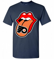 Philadelphia Flyers  x The Rolling Stones Logo Shirt - zezetee Philadelphia Flyers  x The Rolling Stones Logo Shirt - zezetee