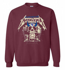 Metallica We Don't Give A Shit New York Rangers Crewneck Sweatshirt - zezetee Metallica We Don't Give A Shit New York Rangers Crewneck Sweatshirt - zezetee