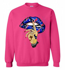 NFL Texans Lip Shut The Fuck Up Crewneck Sweatshirt - zezetee NFL Texans Lip Shut The Fuck Up Crewneck Sweatshirt - zezetee