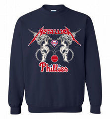 Metallica Philadelphia Phillies Logo Crewneck Sweatshirt - zezetee Metallica Philadelphia Phillies Logo Crewneck Sweatshirt - zezetee