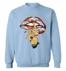 NFL Broncos Lip Shut The Fuck Up Crewneck Sweatshirt - zezetee NFL Broncos Lip Shut The Fuck Up Crewneck Sweatshirt - zezetee