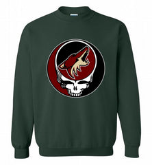 NHL TEAM ARIZONA COYOTES X GRATEFUL DEAD LOGO BAND Crewneck Sweatshirt - zezetee NHL TEAM ARIZONA COYOTES X GRATEFUL DEAD LOGO BAND Crewneck Sweatshirt - zezetee