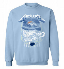Metallica Skull Snake Denver Broncos Crewneck Sweatshirt - zezetee Metallica Skull Snake Denver Broncos Crewneck Sweatshirt - zezetee