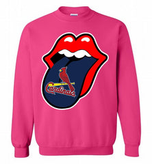 St Louis Cardinals  x The Rolling Stones Logo Crewneck Sweatshirt - zezetee St Louis Cardinals  x The Rolling Stones Logo Crewneck Sweatshirt - zezetee