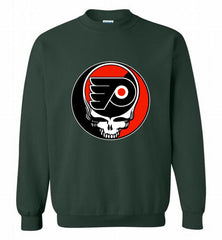 NHL TEAM PHILADELPHIA FLYERS X GRATEFUL DEAD LOGO BAND Crewneck Sweatshirt - zezetee NHL TEAM PHILADELPHIA FLYERS X GRATEFUL DEAD LOGO BAND Crewneck Sweatshirt - zezetee