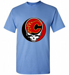 NHL TEAM CALGARY FLAMES X GRATEFUL DEAD LOGO BAND Shirt - zezetee NHL TEAM CALGARY FLAMES X GRATEFUL DEAD LOGO BAND Shirt - zezetee