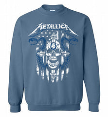 Metallica Snake Skull Indianapolis Colts Logo Crewneck Sweatshirt - zezetee Metallica Snake Skull Indianapolis Colts Logo Crewneck Sweatshirt - zezetee