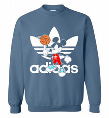 ADIDAS BASKETBALL MICKEY MOUSE DISNEY SPORTS Crewneck Sweatshirt - zezetee ADIDAS BASKETBALL MICKEY MOUSE DISNEY SPORTS Crewneck Sweatshirt - zezetee