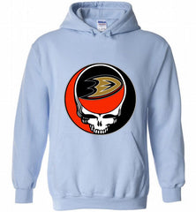 NHL TEAM ANAHEIM DUCKS X GRATEFUL DEAD LOGO BAND Hoodie - zezetee NHL TEAM ANAHEIM DUCKS X GRATEFUL DEAD LOGO BAND Hoodie - zezetee