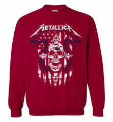 Metallica Snake Skull New England Patriots Logo Crewneck Sweatshirt - zezetee Metallica Snake Skull New England Patriots Logo Crewneck Sweatshirt - zezetee