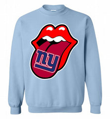 New York Giants  x The Rolling Stones Logo Crewneck Sweatshirt - zezetee New York Giants  x The Rolling Stones Logo Crewneck Sweatshirt - zezetee