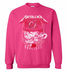 Metallica Skull Snake New Jersey Devils Crewneck Sweatshirt - zezetee Metallica Skull Snake New Jersey Devils Crewneck Sweatshirt - zezetee