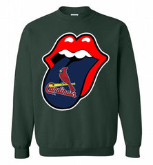 St Louis Cardinals  x The Rolling Stones Logo Crewneck Sweatshirt - zezetee St Louis Cardinals  x The Rolling Stones Logo Crewneck Sweatshirt - zezetee