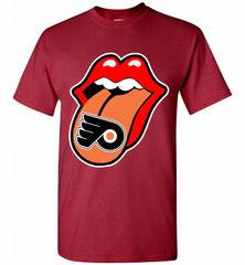Philadelphia Flyers  x The Rolling Stones Logo Shirt - zezetee Philadelphia Flyers  x The Rolling Stones Logo Shirt - zezetee