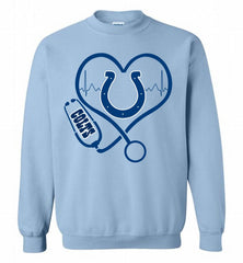 Nurse Heartbeat Indianapolis Colts Crewneck Sweatshirt - zezetee Nurse Heartbeat Indianapolis Colts Crewneck Sweatshirt - zezetee